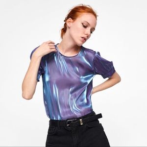 Zara Metallic Top